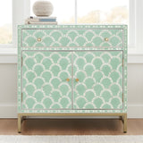 Bone Inlay 2 Door Buffet : Fan : Green