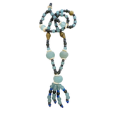 Handmade Recycled Glass & Bone Necklace