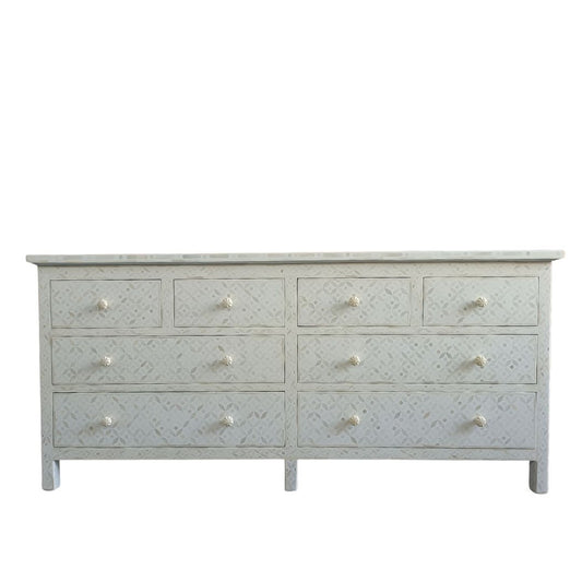 Bone Inlay Large Chest : Starburst : White