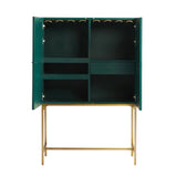 Bone Inlay Bar Cabinet : Criss Cross : Black