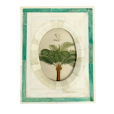Bone Photo Frame : Green Trim