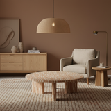 Bone Inlay Round Coffee Table : Keys : Caramel