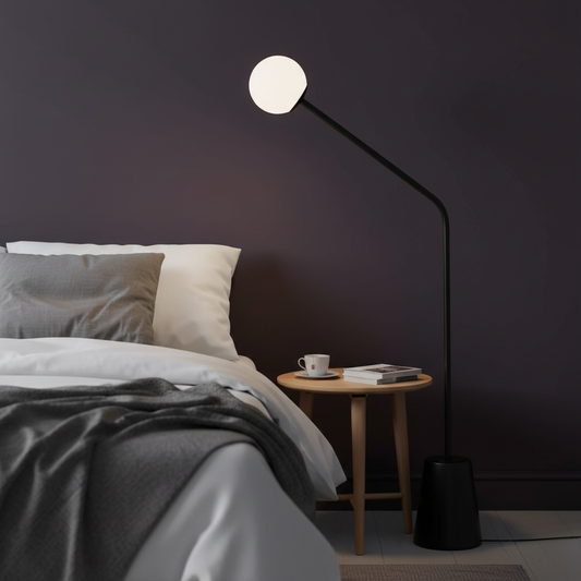 Sleek Floor Lamp : Black Marble Base