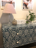 Bone Inlay 2 Drawer Chest : Hearts : Teal