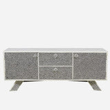 Bone Inlay TV Sideboard : Scallop : Black