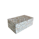 Mother of Pearl Inlay Mid-Size Box : Heart : Grey