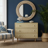 Bone Inlay 3 Drawer Chest : Web : Mustard