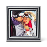 Bone Inlay Picture Frame : Stripe : Black & White