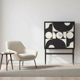 Bone Inlay Bar Cabinet : Abstract : Black & White