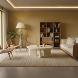 Bone Inlay Round Coffee Table : Brickwork : Natural