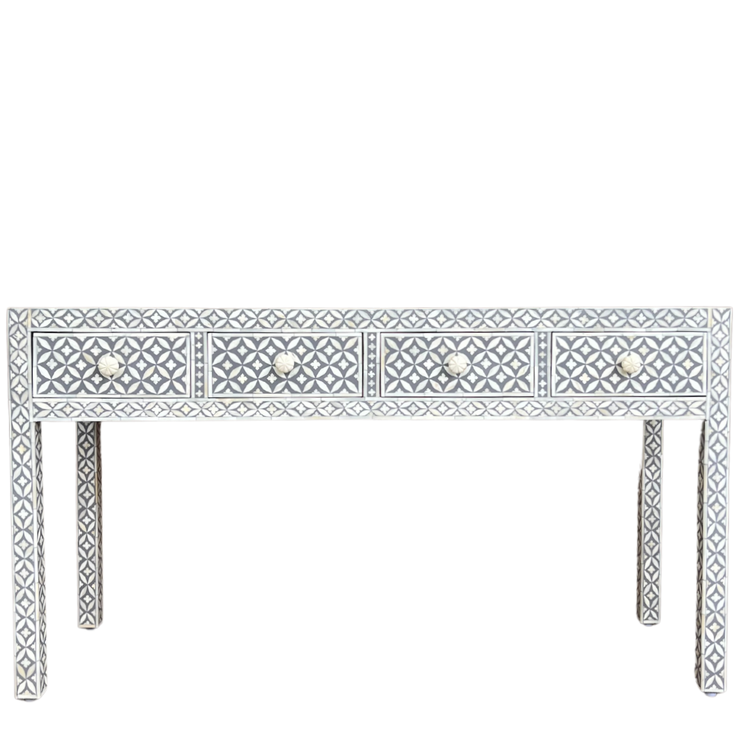 Bone Inlay Console : Starburst : Grey