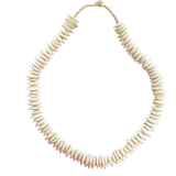 Carved Camel Bone Necklace : White