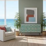 Bone Inlay 4 Door Sideboard : Zelliges : Teal