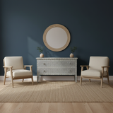 Bone Inlay 2 Drawer Chest : Lantern : Grey