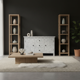 Dyed Bone Inlay Sideboard : Rhombus : Grey