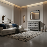 Bone Inlay 4 Drawer Chest : Abstract : Black