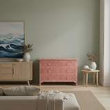 Bone Inlay 6 Drawer Chest : Starburst : Red