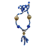 Handmade Recycled Glass & Bone Necklace
