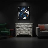 Bone Inlay 4 Drawer Chest : Tri-Square : Charcoal