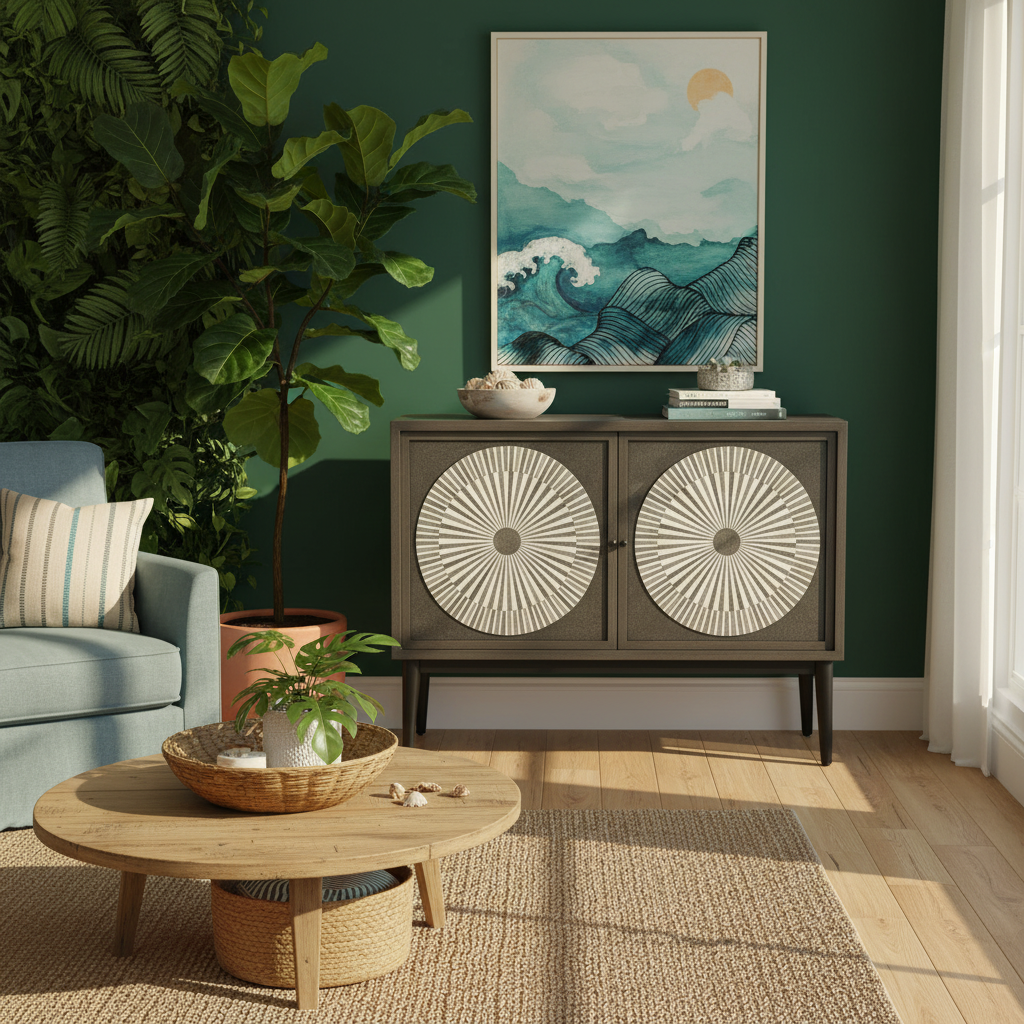 Bone Inlay 2 Door Cabinet : Solar