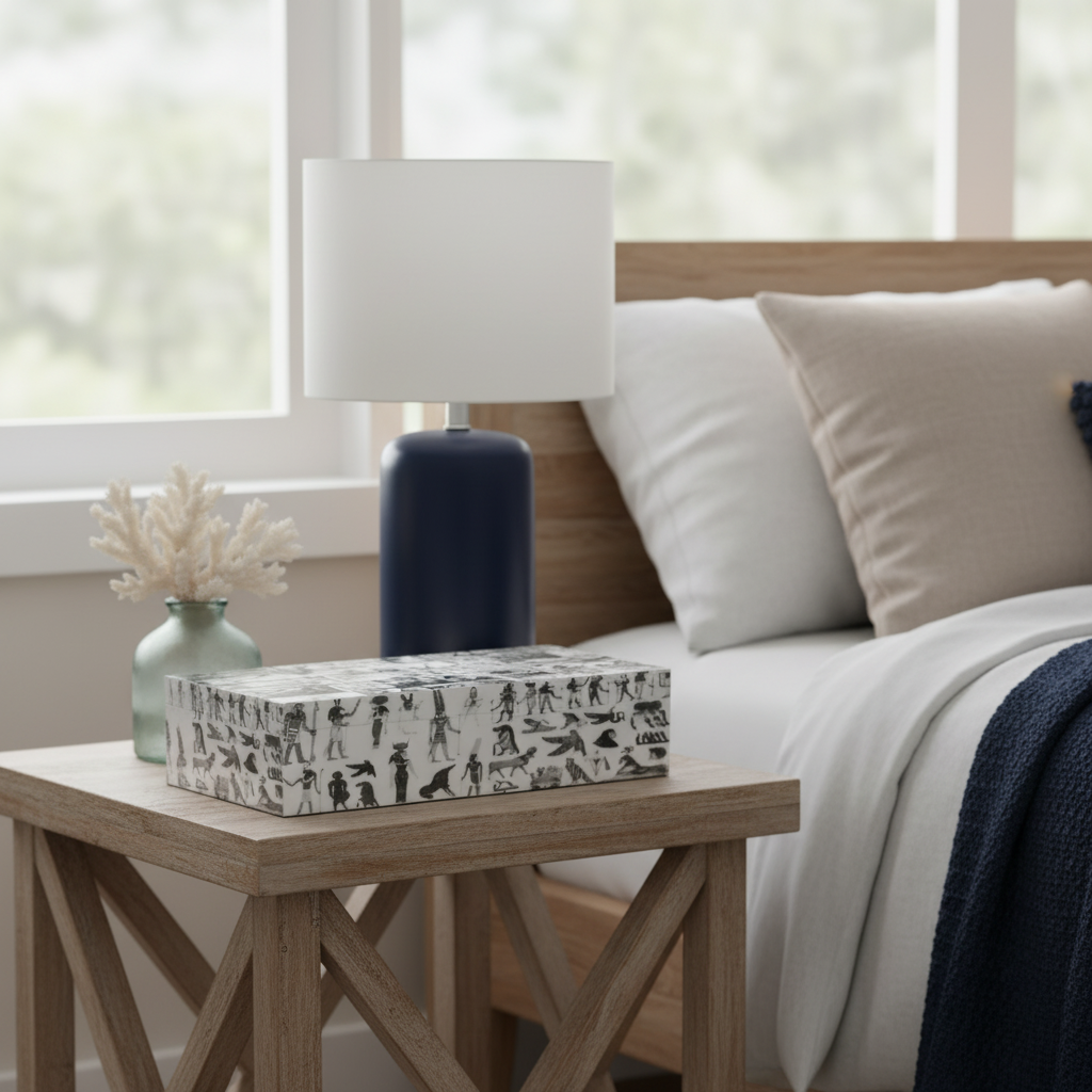 Bone Inlay Box : Egyptian