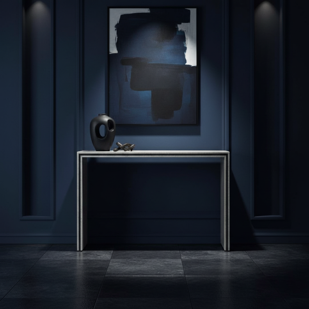 Bone Inlay Console : Stripe : Black