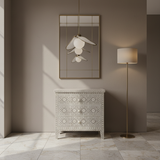 Bone Inlay 3 Drawer Chest : Lilium : Grey