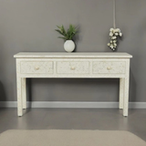 Bone Inlay Console : Starburst : White