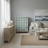 Bone Inlay Apothecary Unit : Quatrefoil : Green