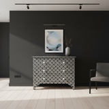 Bone Inlay 4 Drawer Chest : Diamond : Black