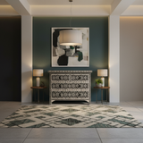 Bone Inlay 4 Drawer Chest : Abstract : Black