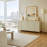 Bone Inlay Standard 2 Door Waterfall Buffet : Stripe : Grey