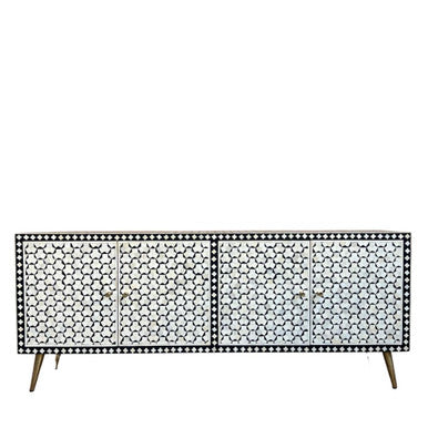 Bone Inlay TV Sideboard : Tri-Square : Charcoal