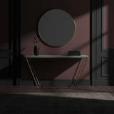 Bone Inlay Console with Metal Legs : Starburst : Jade