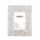 Mother of Pearl Inlay Picture Frame : Floral : White