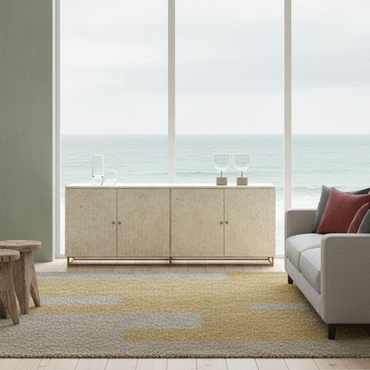 Bone & White Wash Interwoven Sideboard