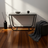 Bone Inlay Console with Black Legs : Starburst : Black