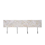 Bone Inlay Wall Hook : Stripe : White