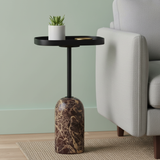 Marble Accent Table : Cherry
