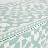 Bone Inlay 9 Drawer Sideboard : Zelliges : Aqua