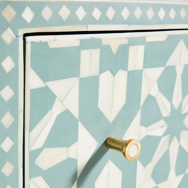 Bone Inlay 9 Drawer Sideboard : Zelliges : Aqua