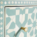 Bone Inlay 9 Drawer Sideboard : Zelliges : Aqua