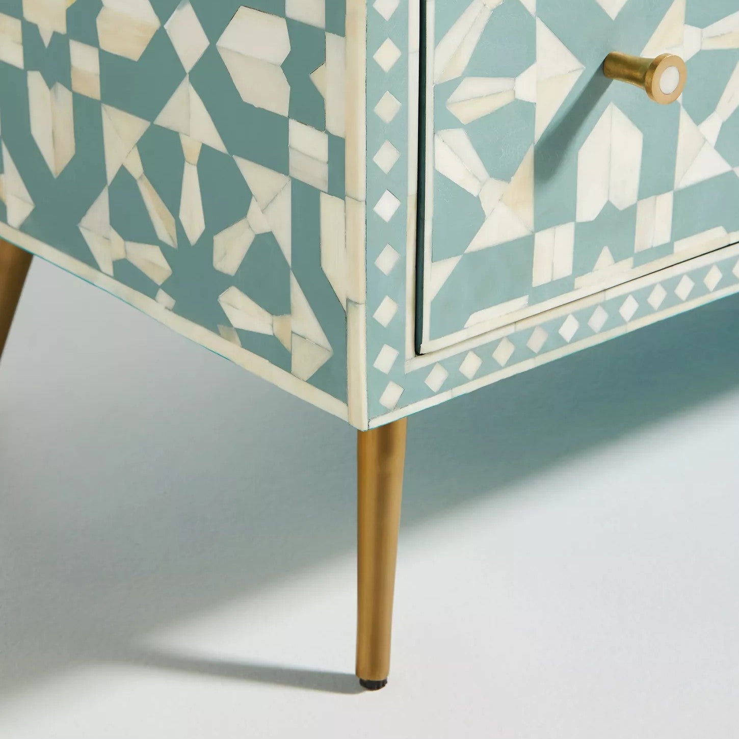 Bone Inlay 9 Drawer Sideboard : Zelliges : Aqua