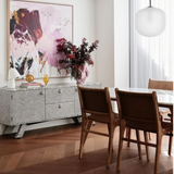 Bone Inlay Entertainment Unit in Zig Zag Black