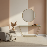 Bone Inlay Console with Metal Legs : Starburst : Jade