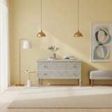 Bone Inlay 2 Drawer Chest : Lantern : Grey