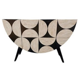 Bone Inlay Crescent Sideboard : Abstract : Black