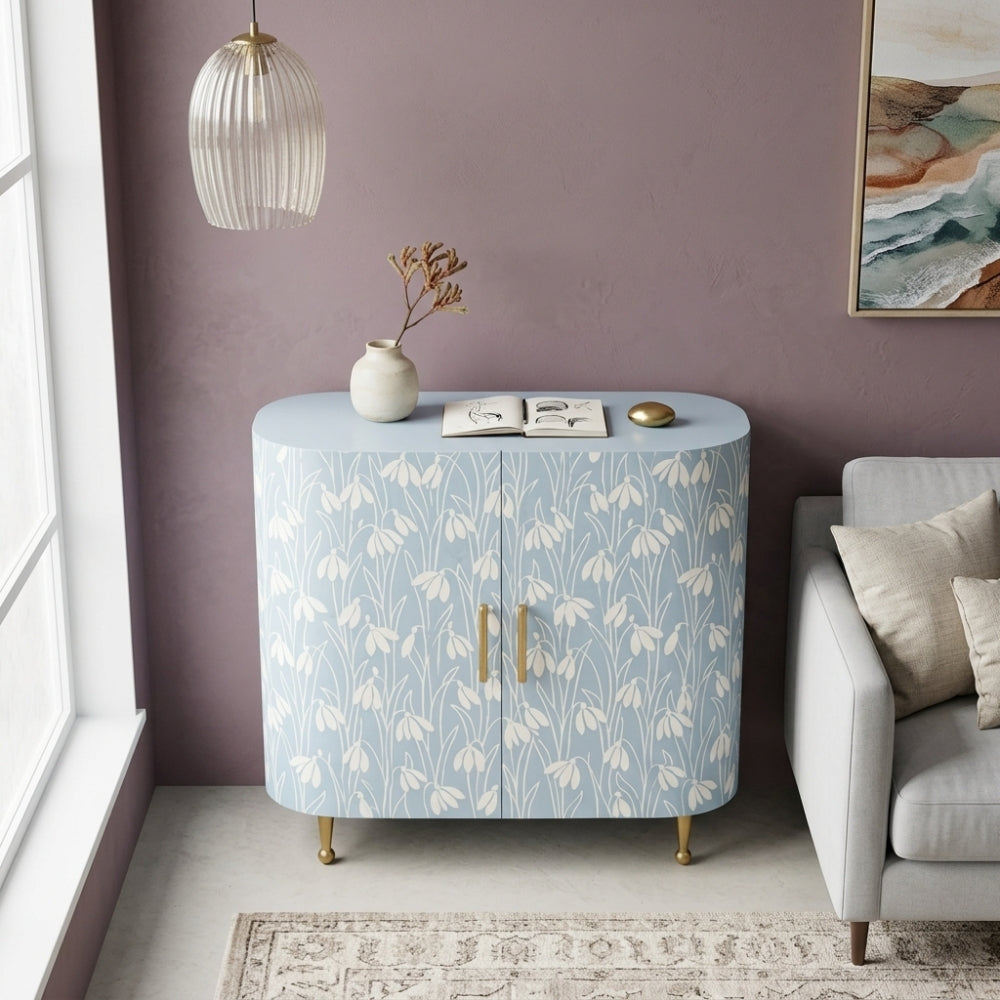 Bone Inlay Cabinet : Snowdrop : Hamptons Blue