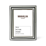 Bone Inlay Picture Frame : Stripe : Black & White