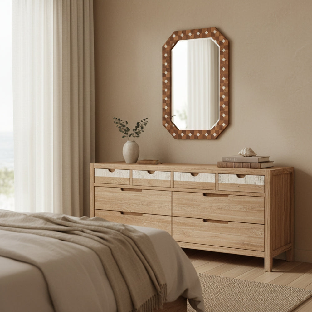 Bone & Timber Mirror : Moghul Bloom